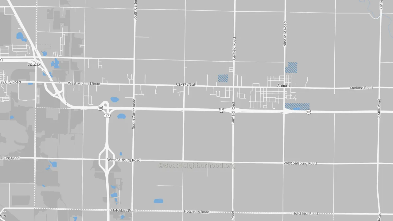Transit Grade map of Fisherville, MI