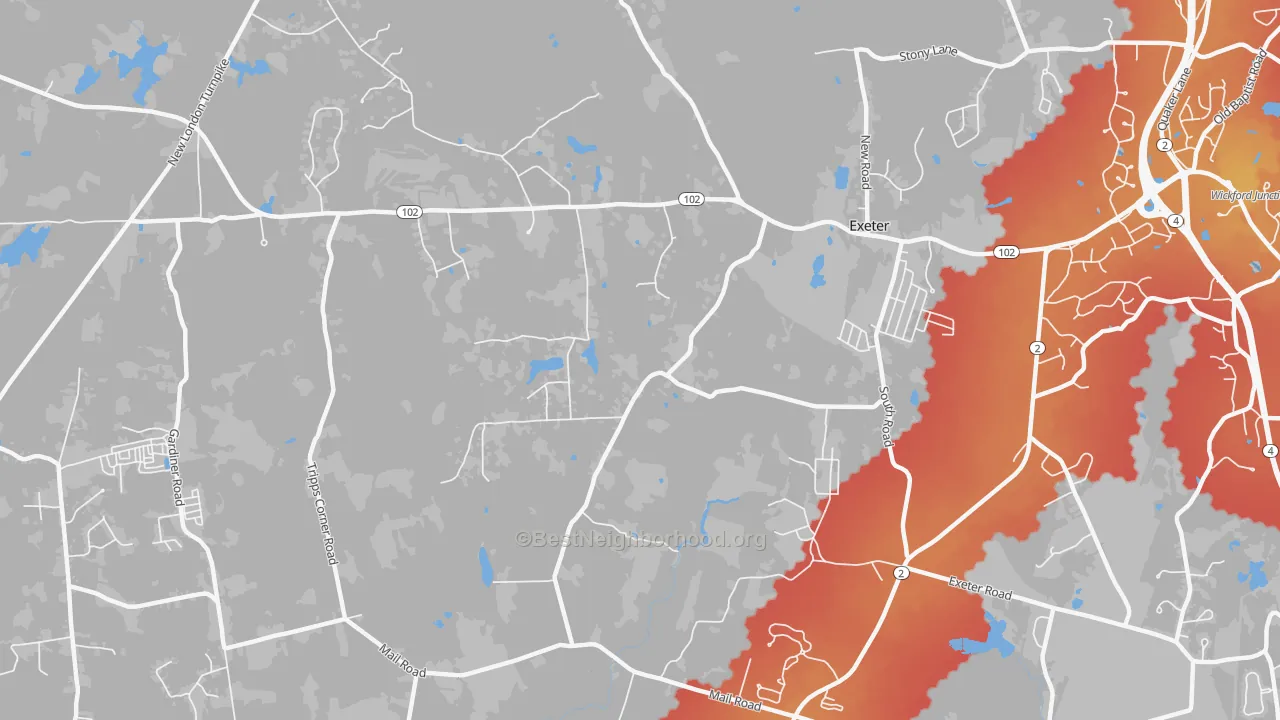 Transit Grade map of Fisherville, RI