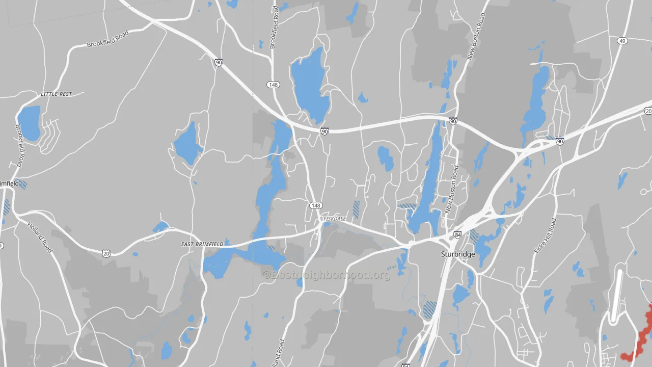 Transit Grade map of Fiskdale, MA