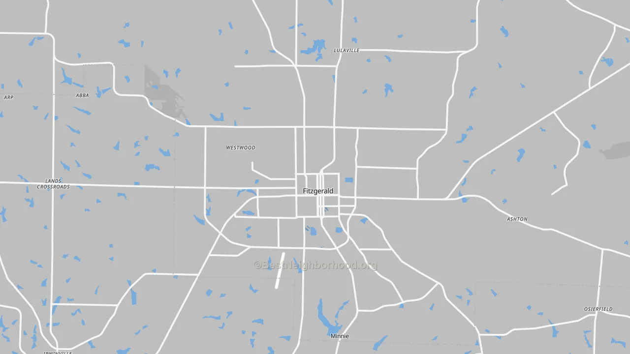 Transit Grade map of Fitzgerald, GA
