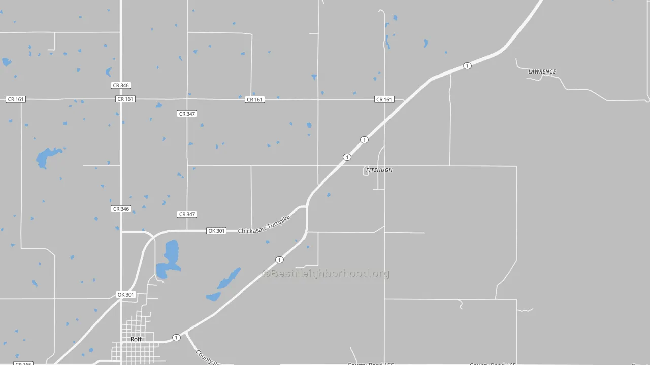 Transit Grade map of Fitzhugh, OK