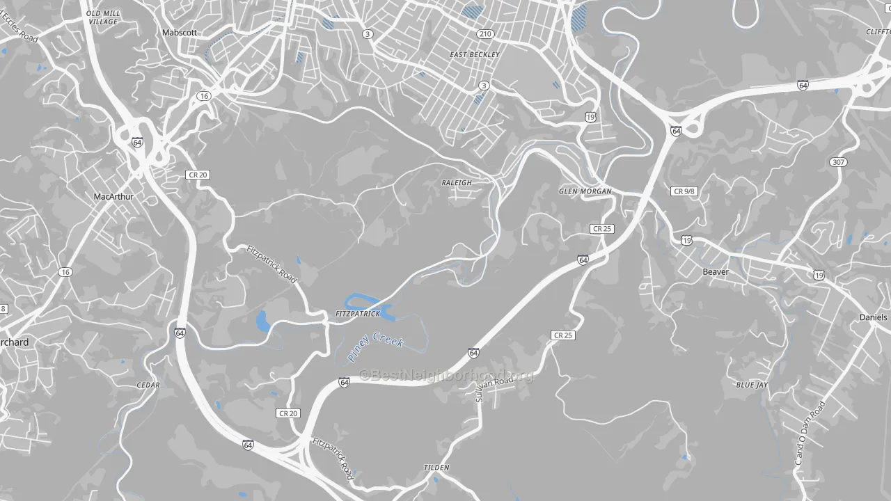 Transit Grade map of Fitzpatrick, WV