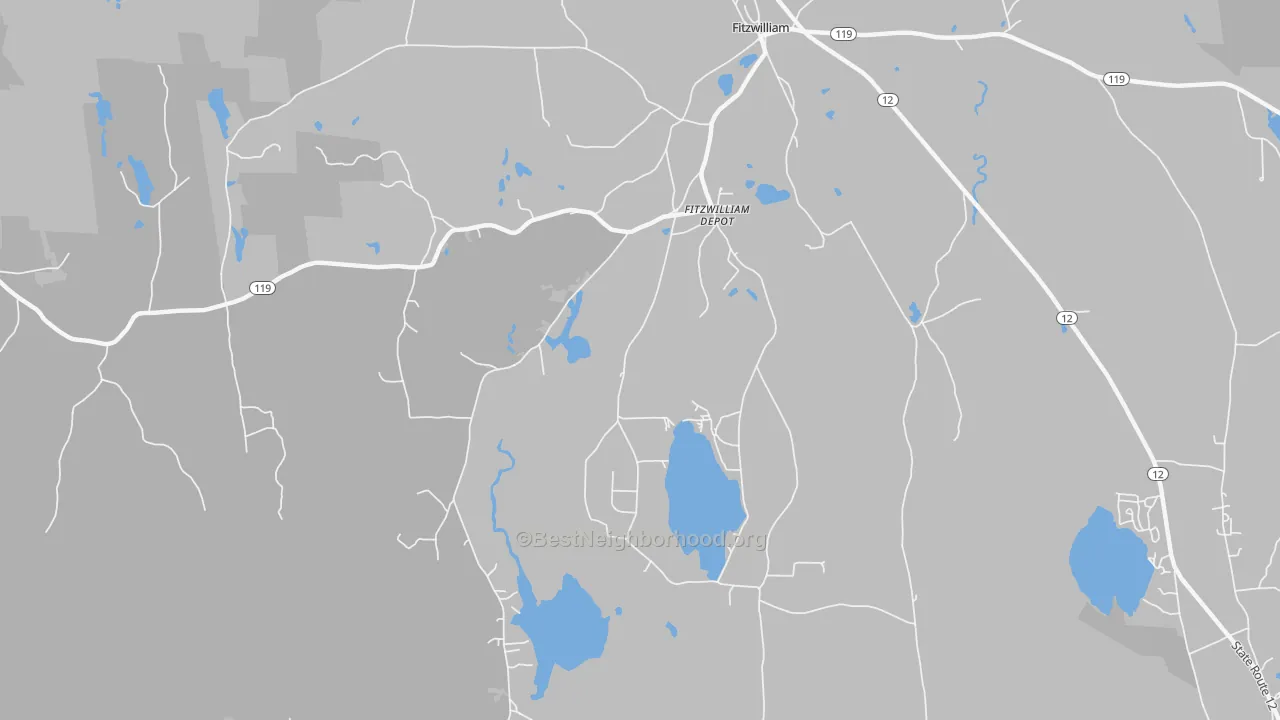 Transit Grade map of Fitzwilliam Depot, NH