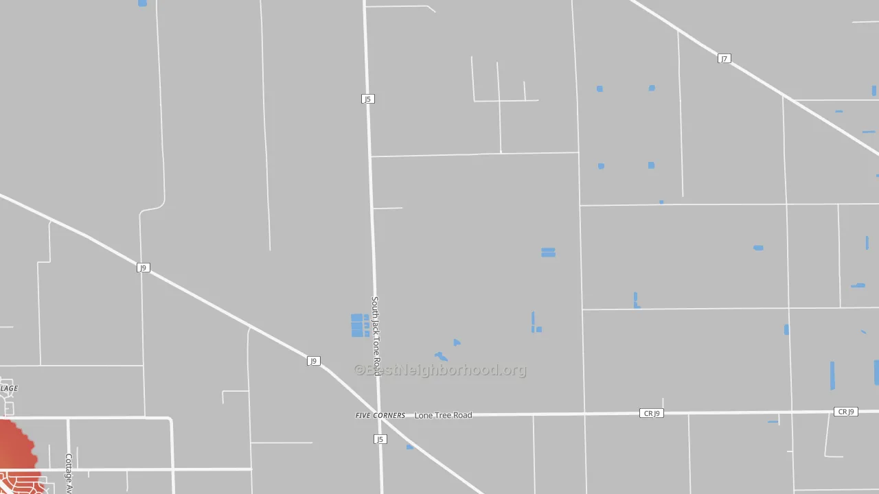 Transit Grade map of Five Corners, CA