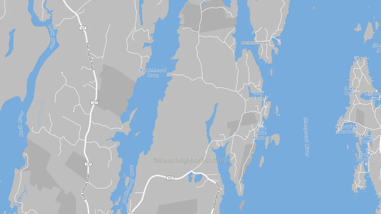 Transit Grade map of Five Islands, ME