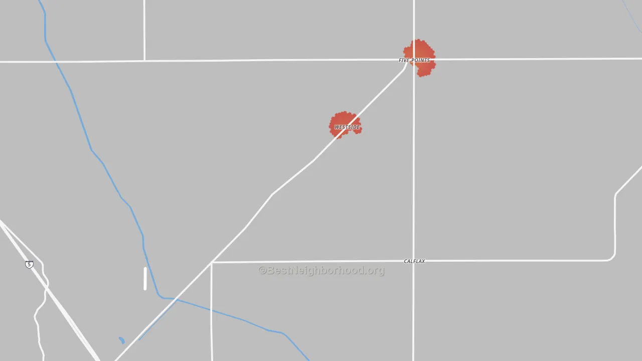 Transit Grade map of Five Points, CA