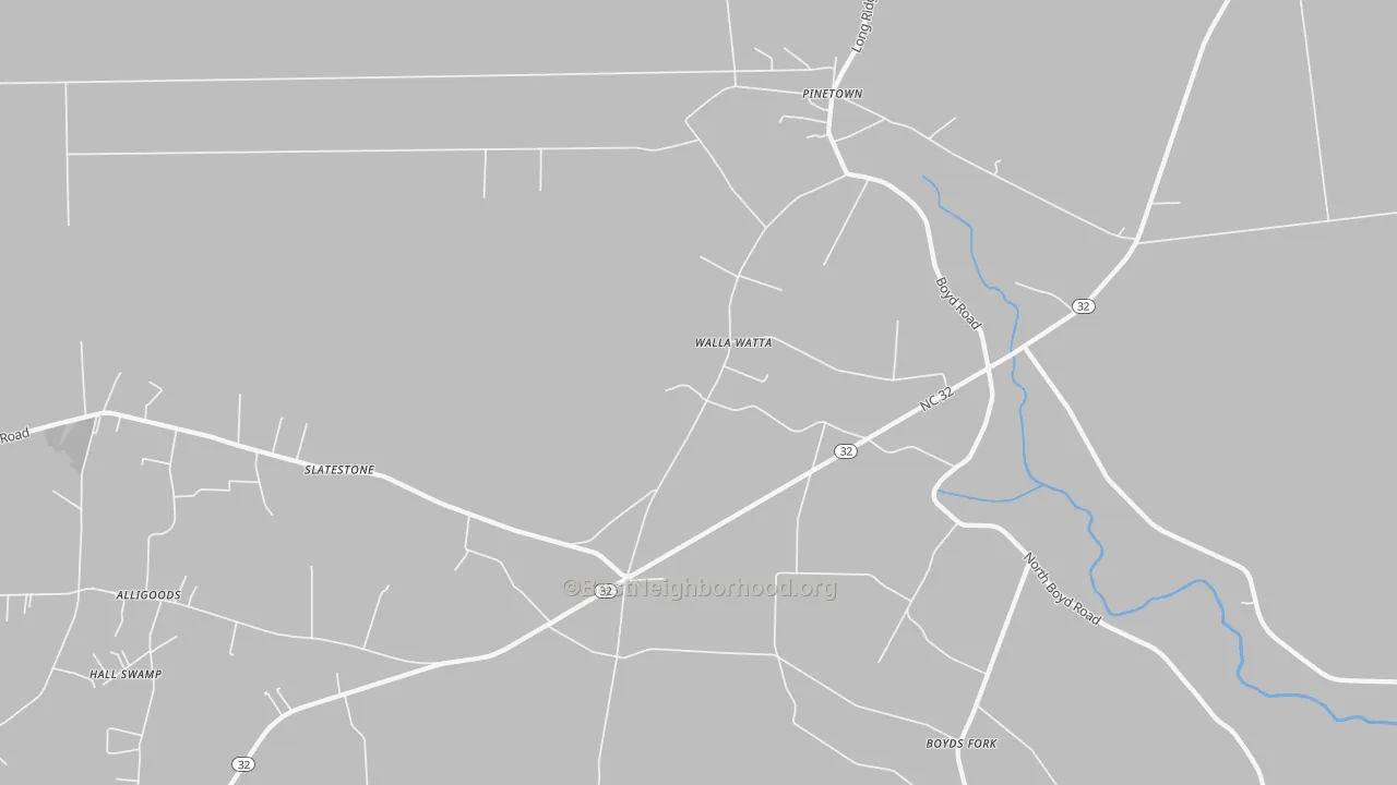 Transit Grade map of Five Points, NC