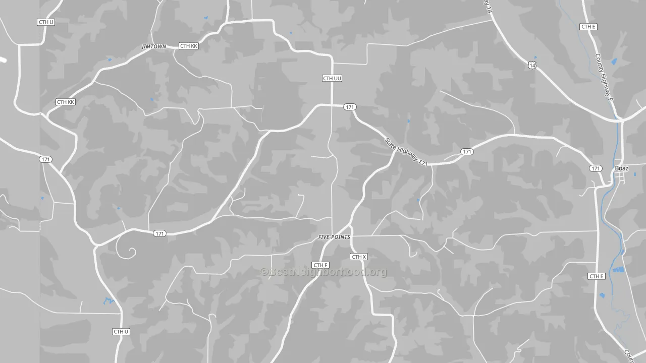 Transit Grade map of Five Points, WI