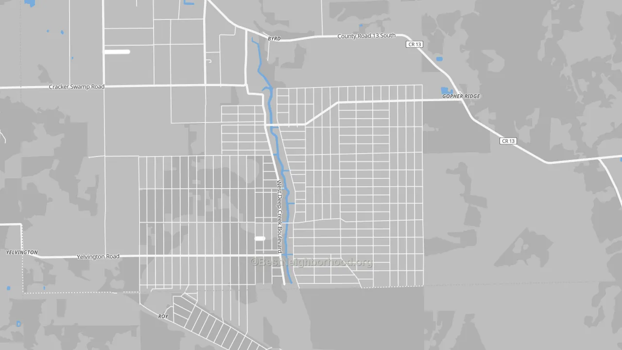 Transit Grade map of Flagler Estates, FL
