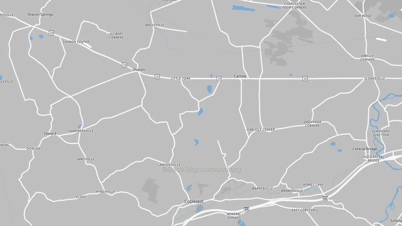 Transit Grade map of Flat Creek, NY