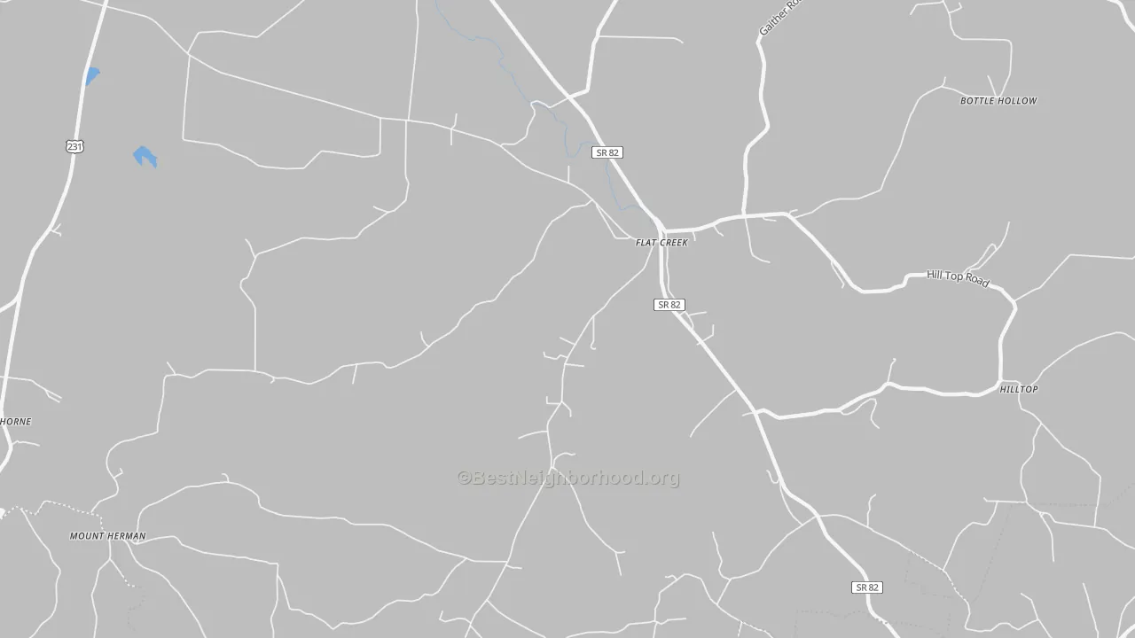Transit Grade map of Flat Creek, TN