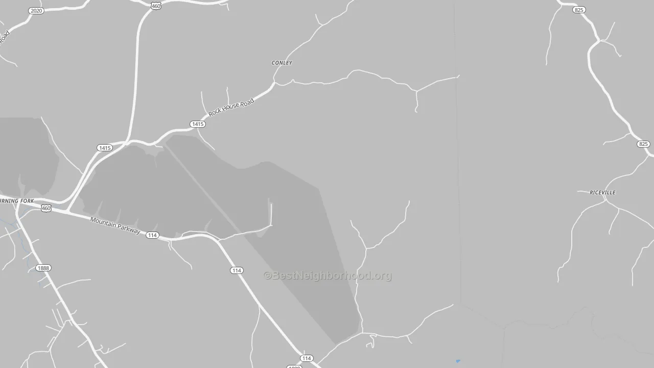 Transit Grade map of Flat Fork, KY