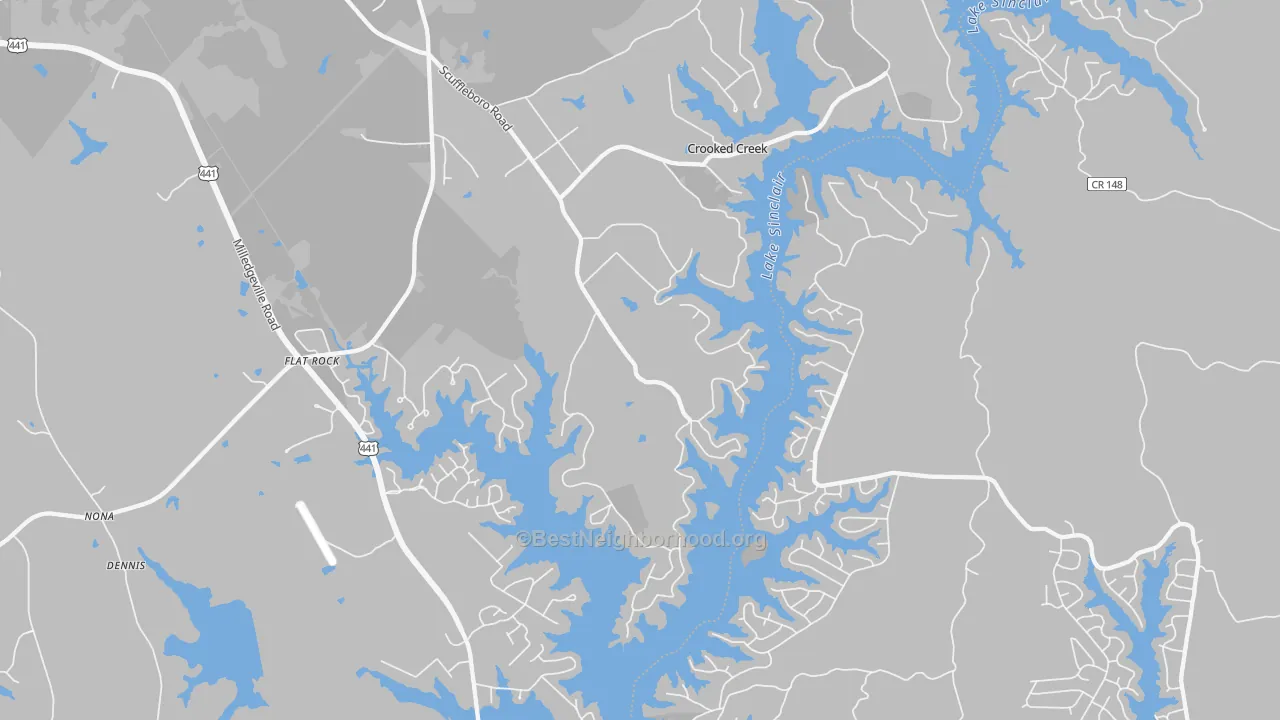 Transit Grade map of Flat Rock, GA