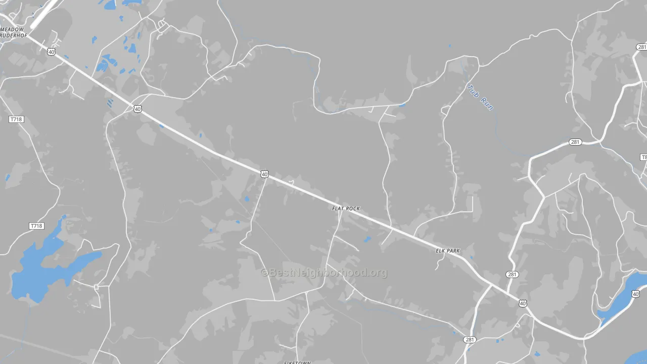 Transit Grade map of Flat Rock, PA