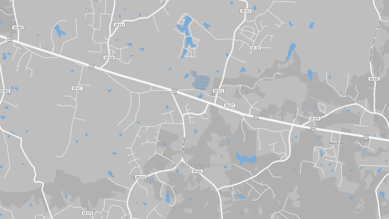 Transit Grade map of Flat Rock, VA