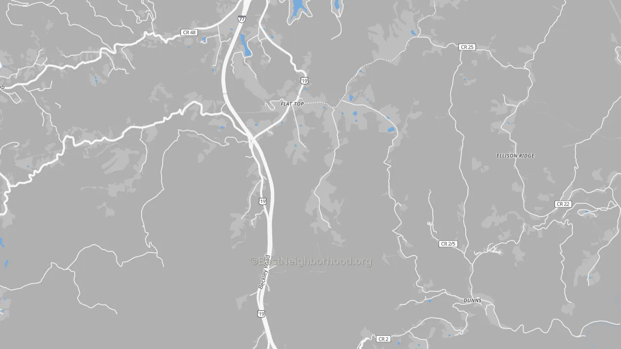Transit Grade map of Flat Top, WV