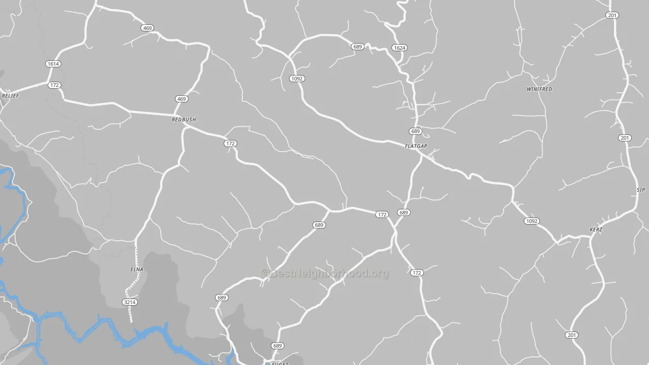 Transit Grade map of Flatgap, KY