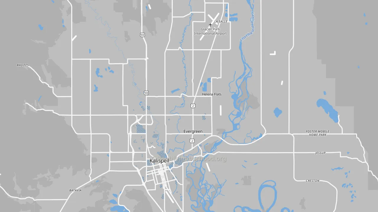 Transit Grade map of Flathead County, MT