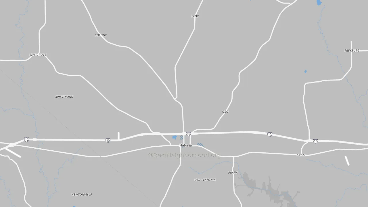 Transit Grade map of Flatonia, TX