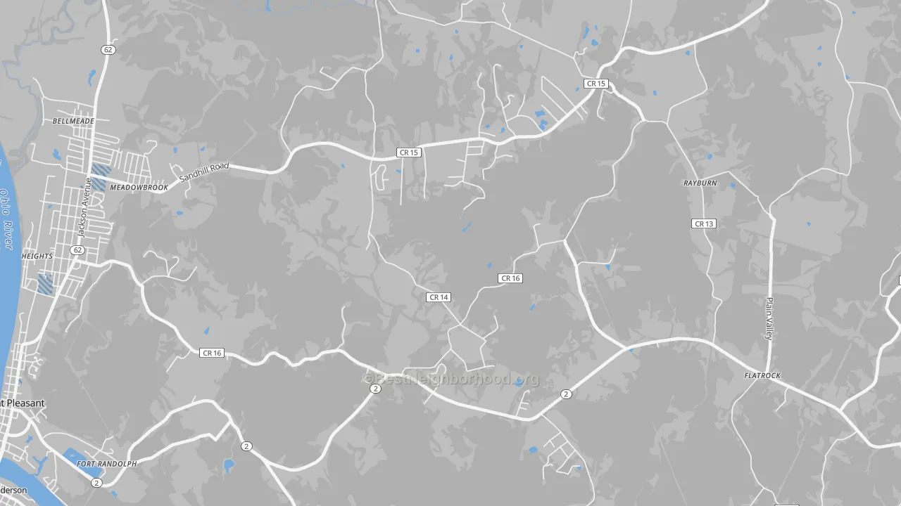 Transit Grade map of Flatrock, WV