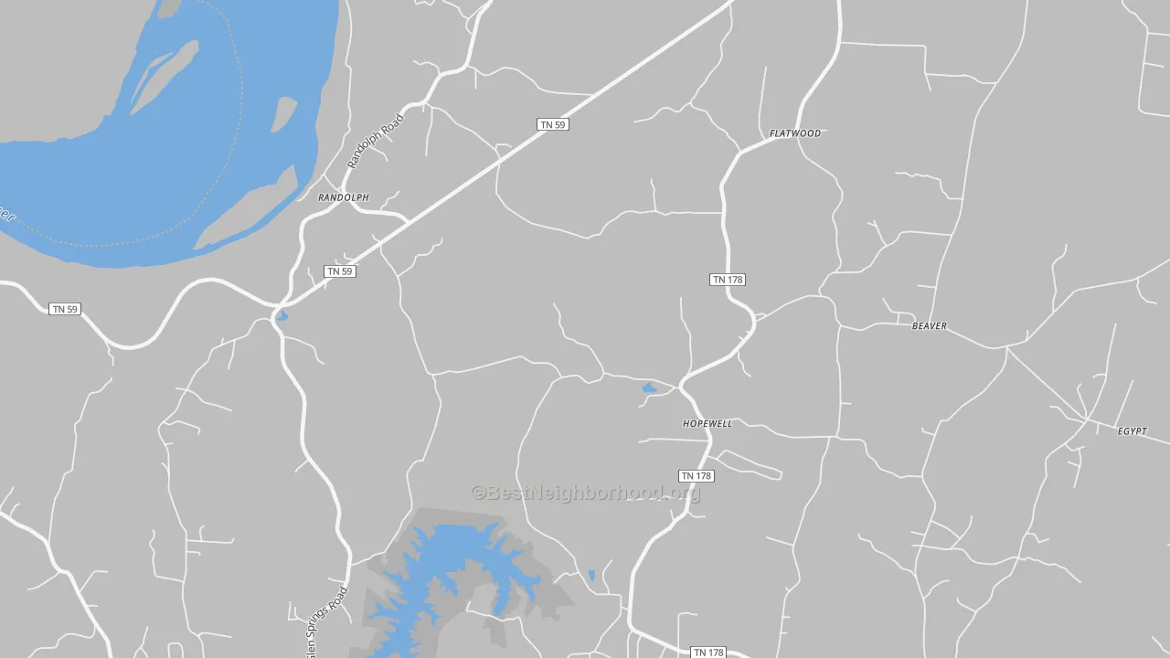 Transit Grade map of Flatwood, TN