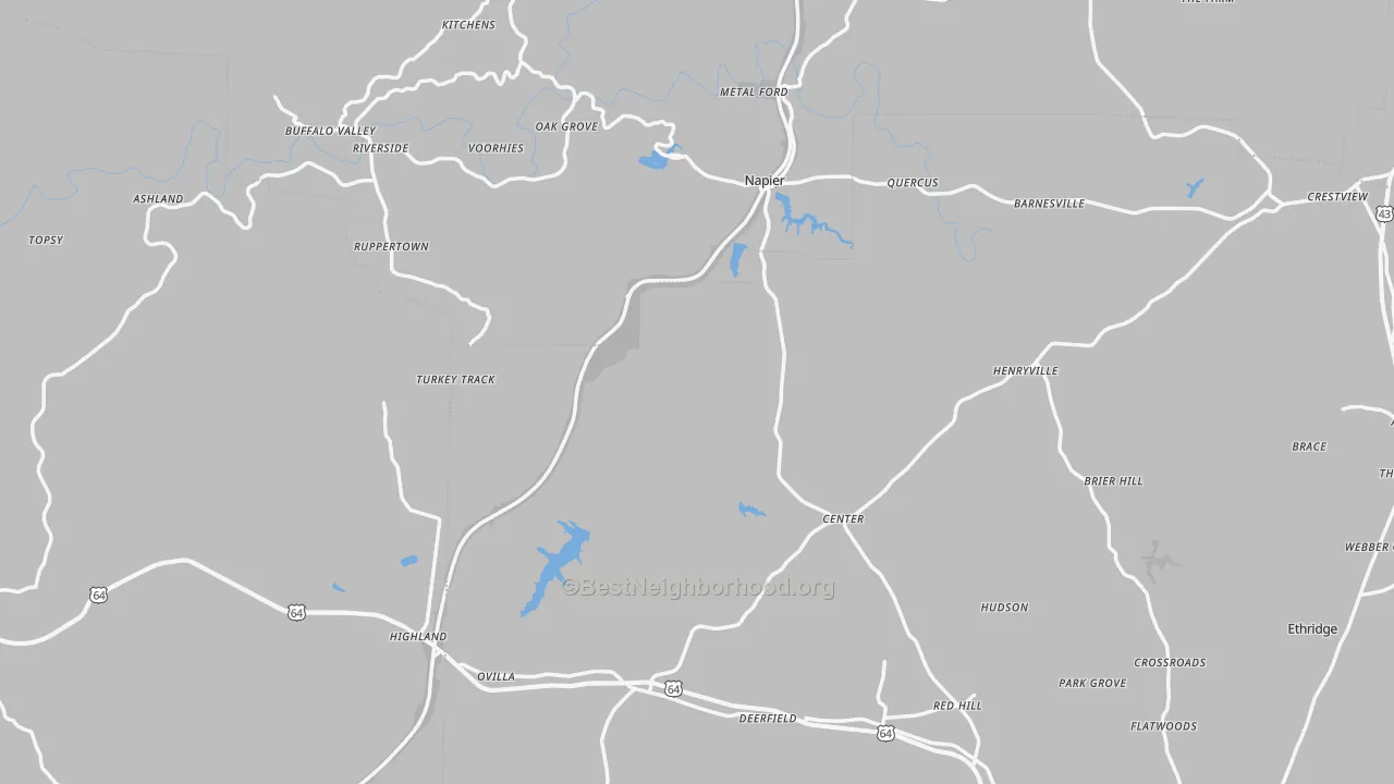 Transit Grade map of Flatwoods, TN