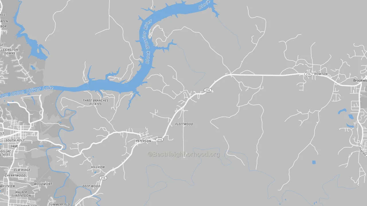 Transit Grade map of Fleetwood, AL