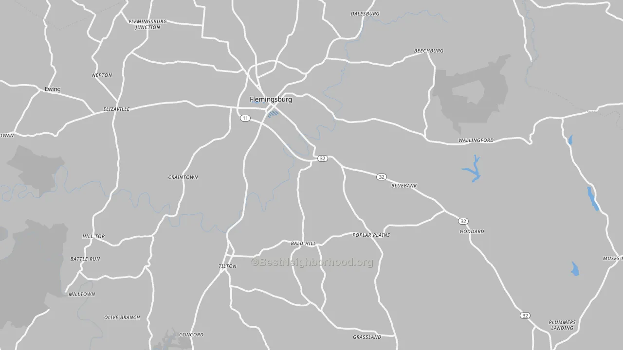 Transit Grade map of Fleming County, KY
