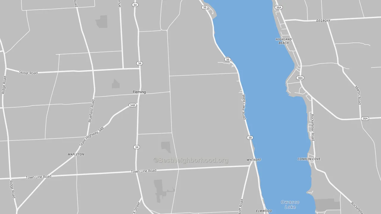 Transit Grade map of Fleming, NY