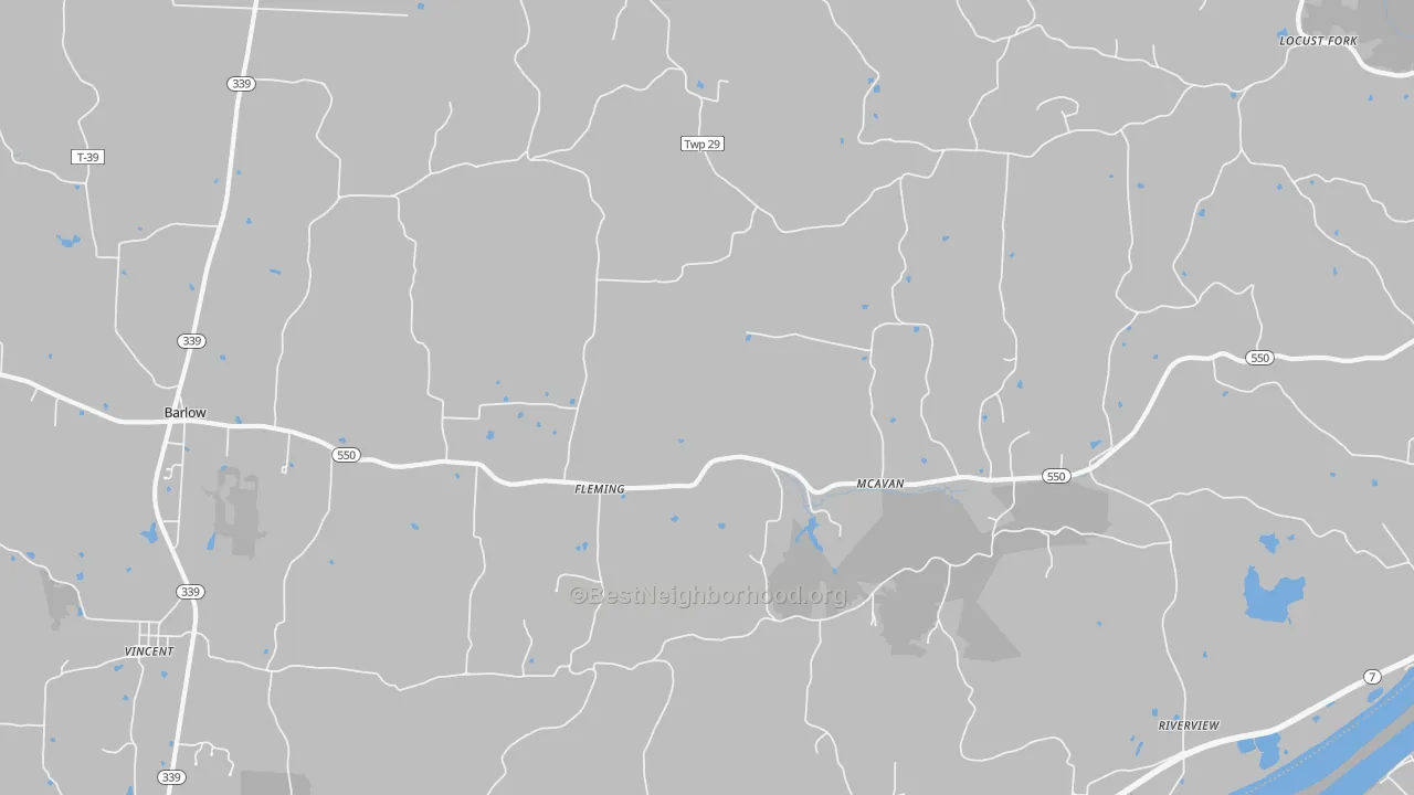 Transit Grade map of Fleming, OH