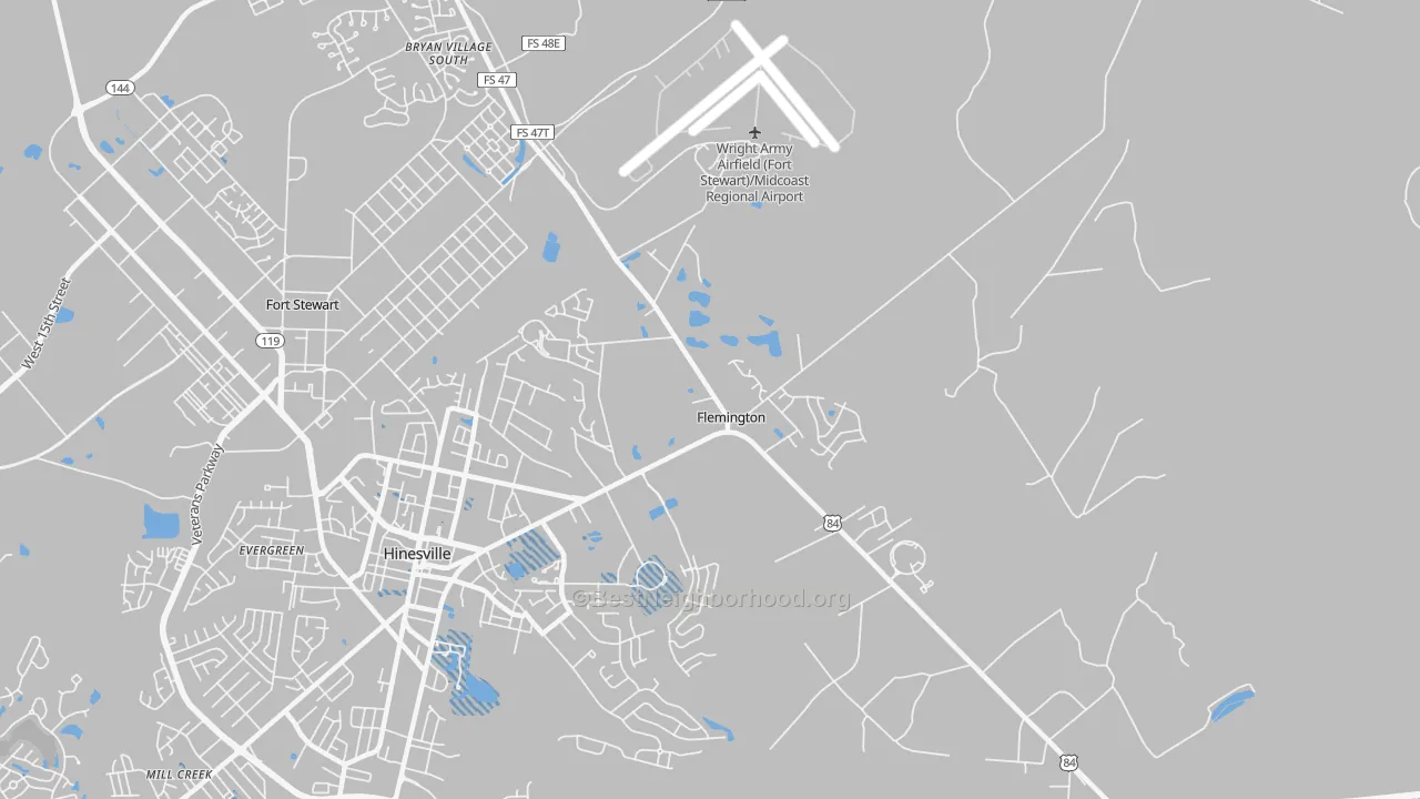Transit Grade map of Flemington, GA