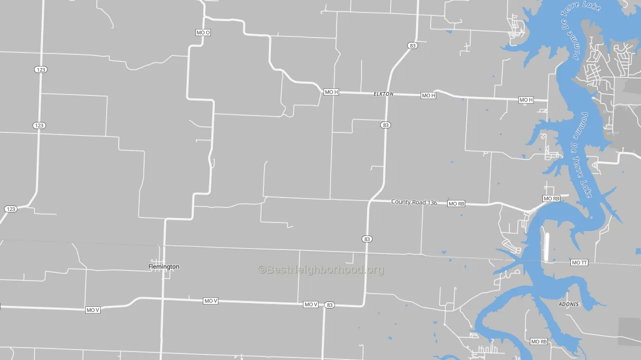 Transit Grade map of Flemington, MO