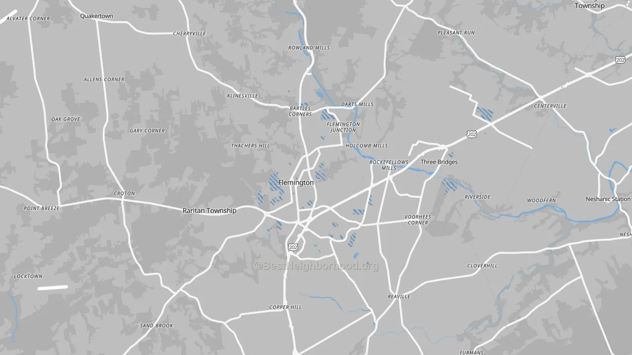 Transit Grade map of Flemington, NJ