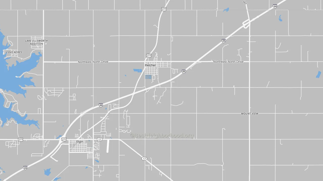 Transit Grade map of Fletcher, OK