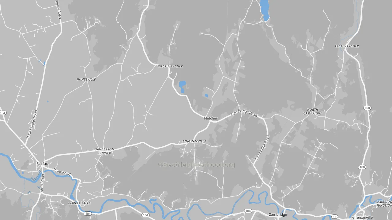 Transit Grade map of Fletcher, VT