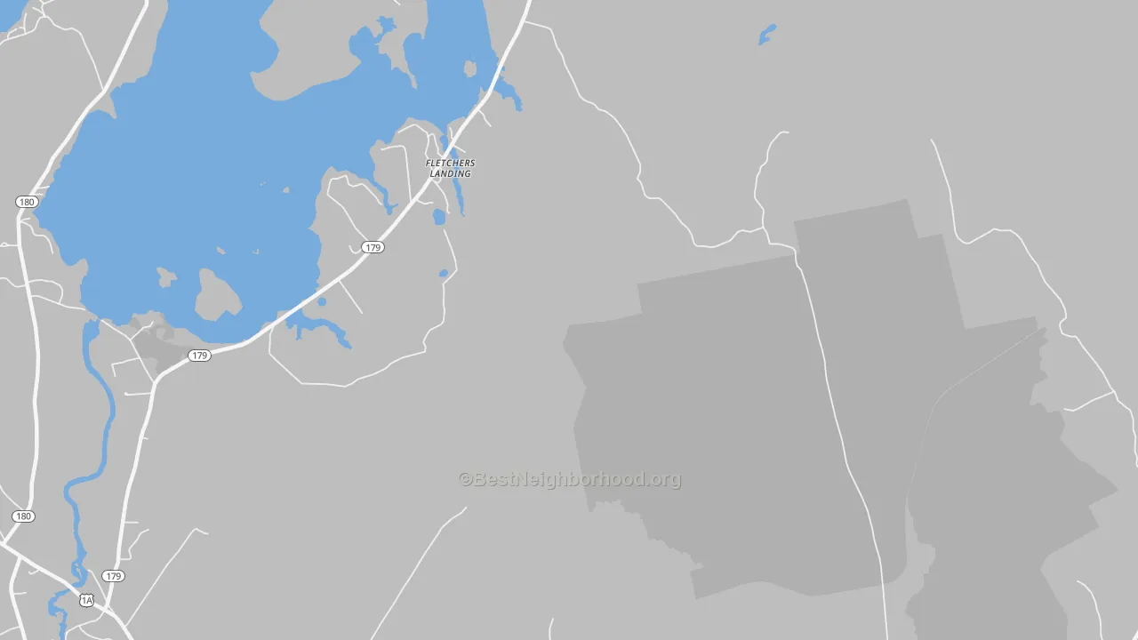 Transit Grade map of Fletchers Landing, ME