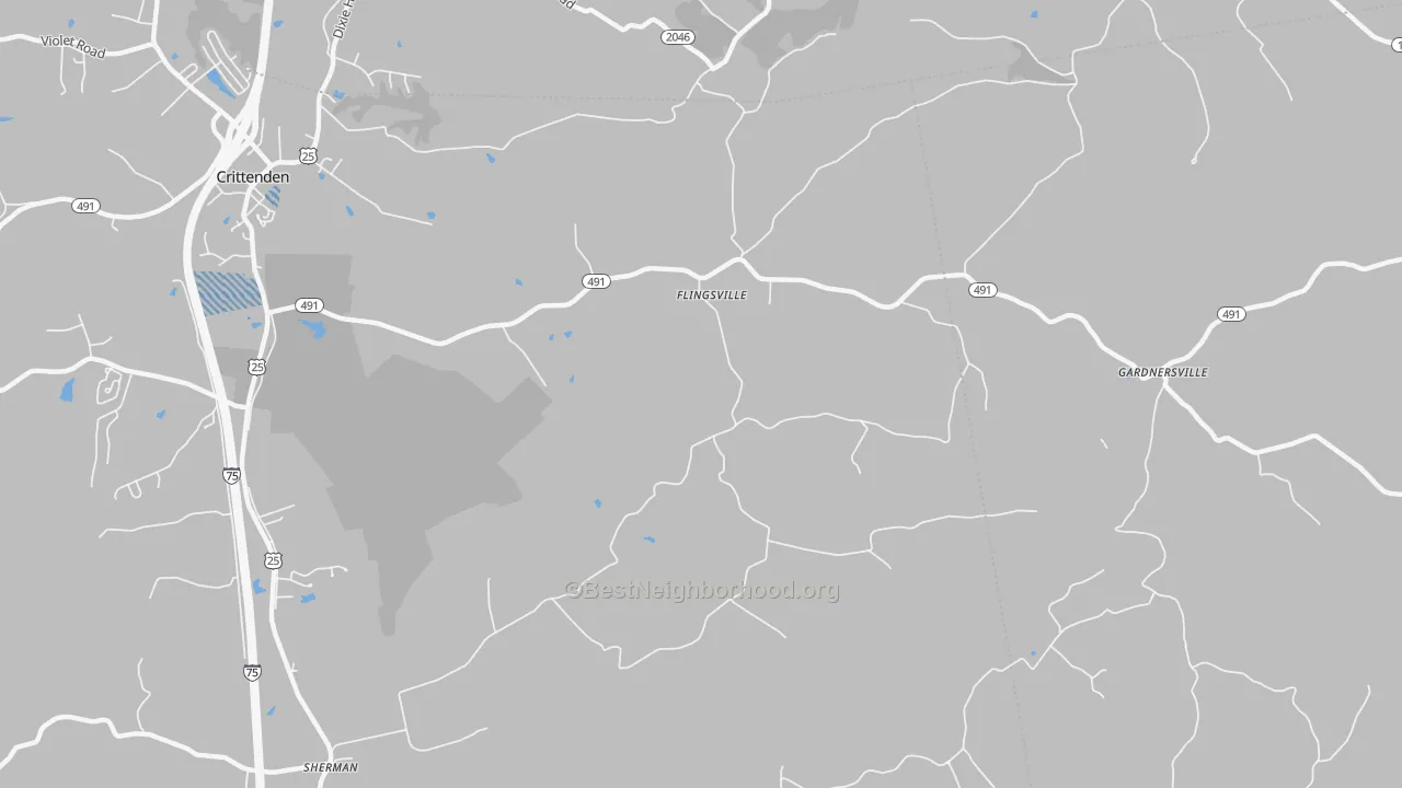 Transit Grade map of Flingsville, KY