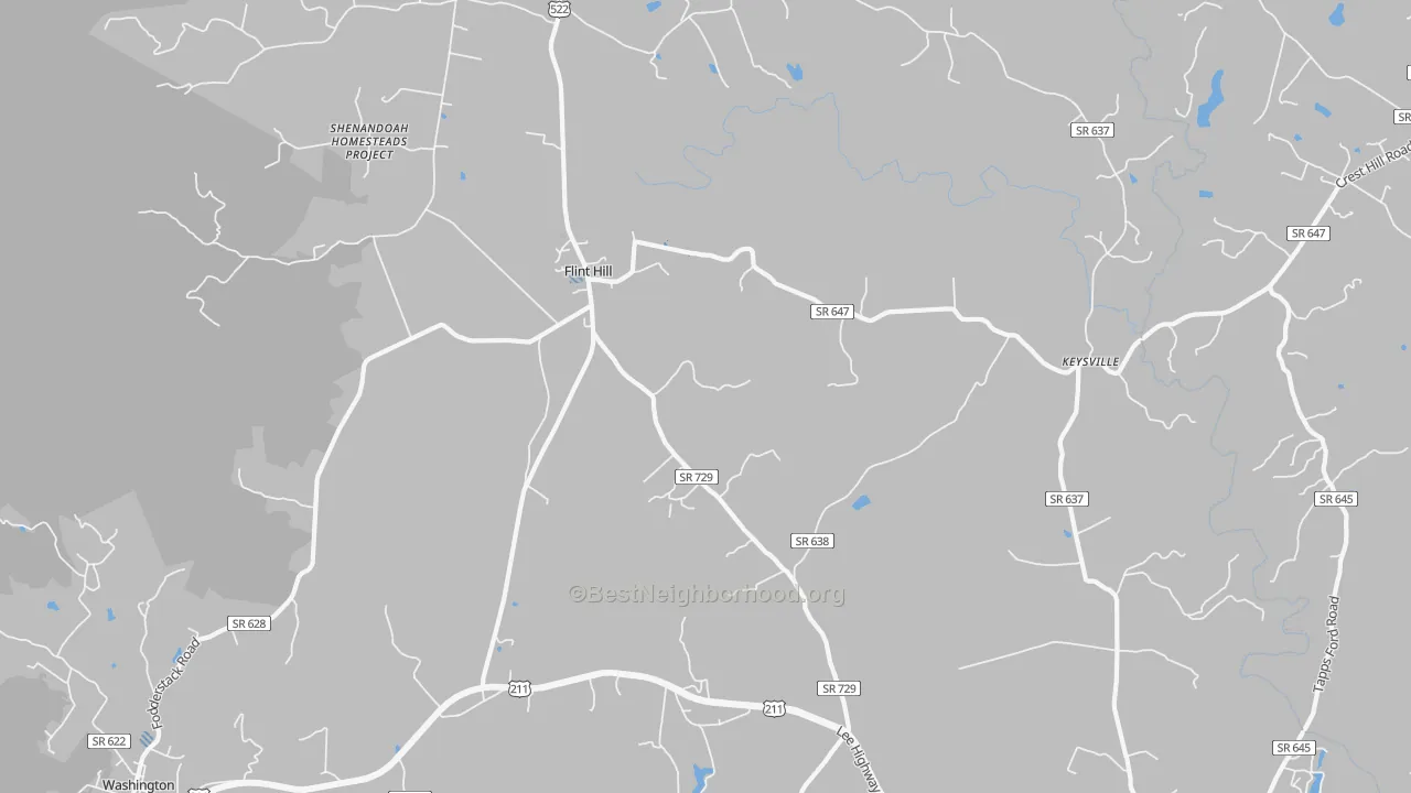 Transit Grade map of Flint Hill, VA