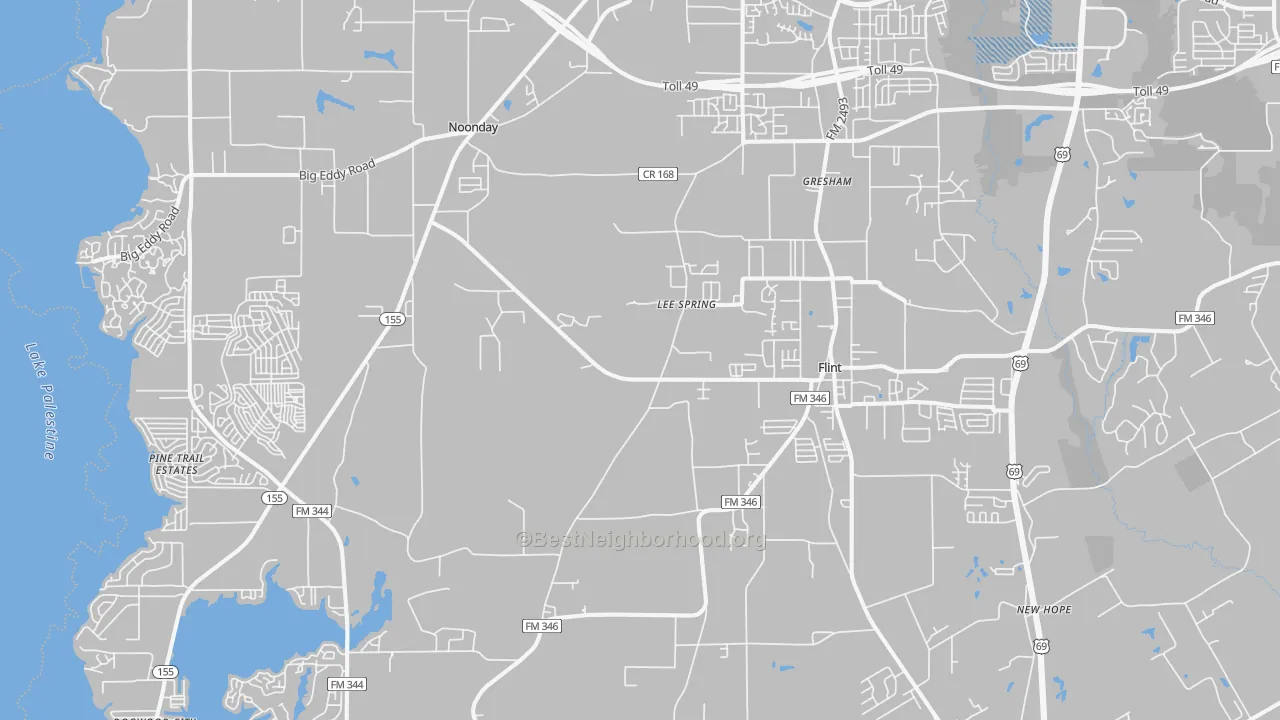 Transit Grade map of Flint, TX