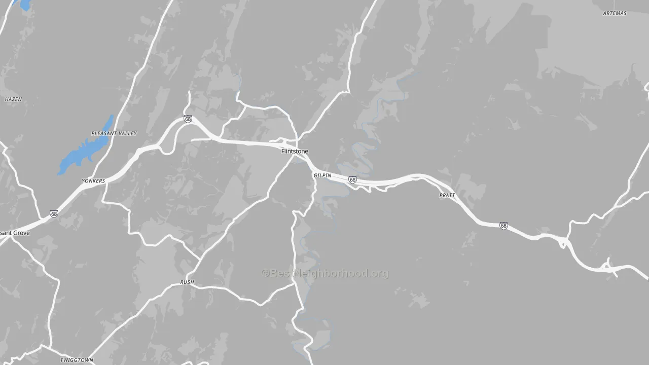 Transit Grade map of Flintstone, MD