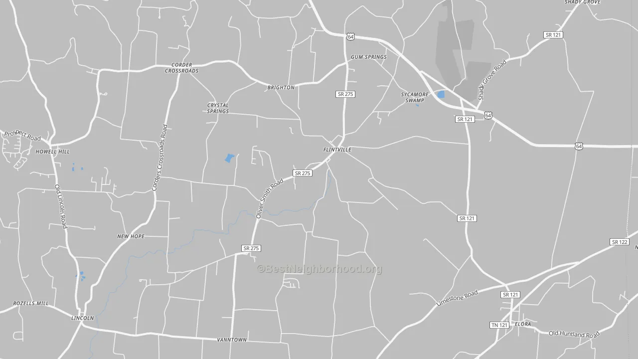 Transit Grade map of Flintville, TN