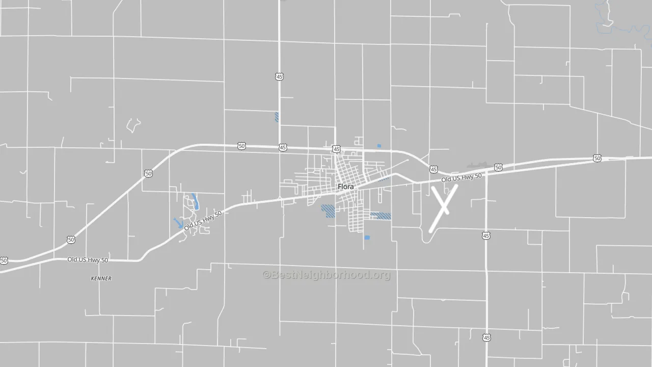 Transit Grade map of Flora, IL