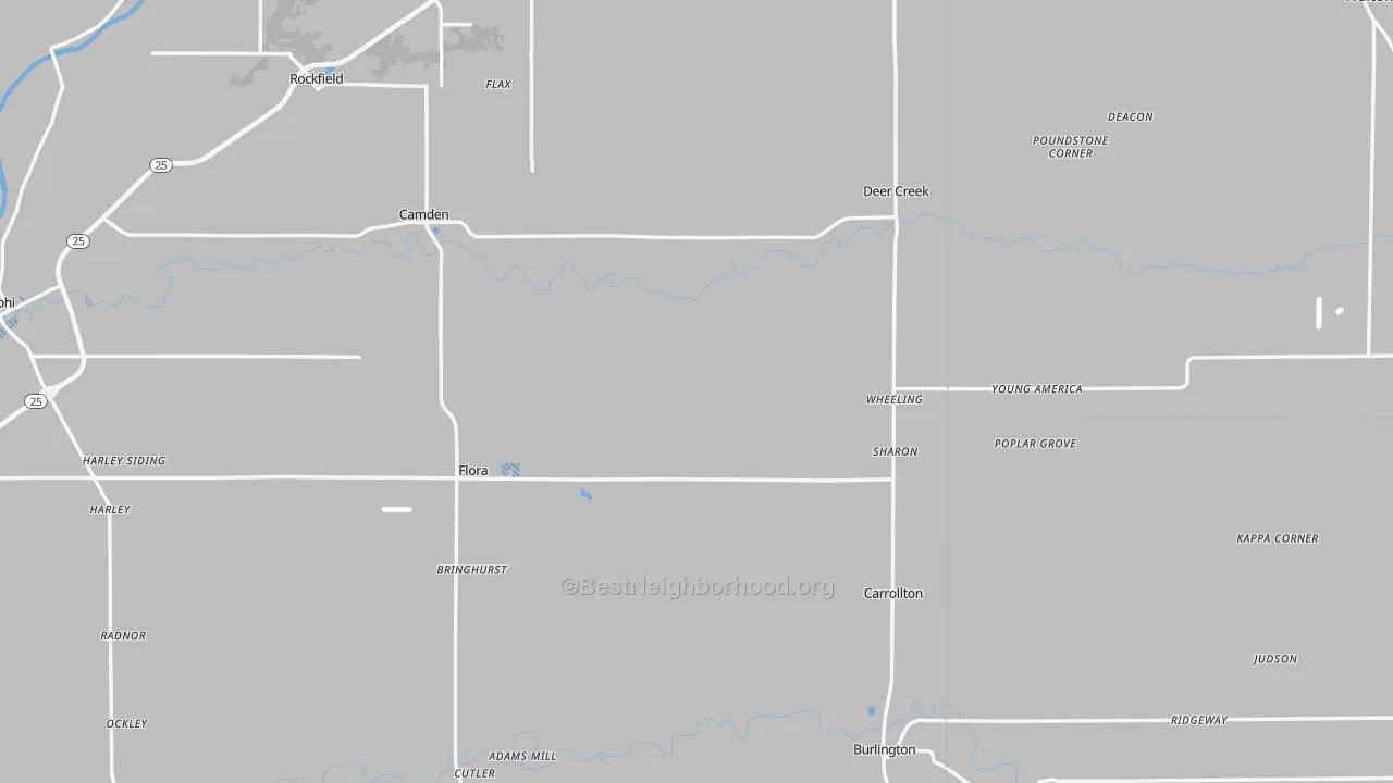 Transit Grade map of Flora, IN