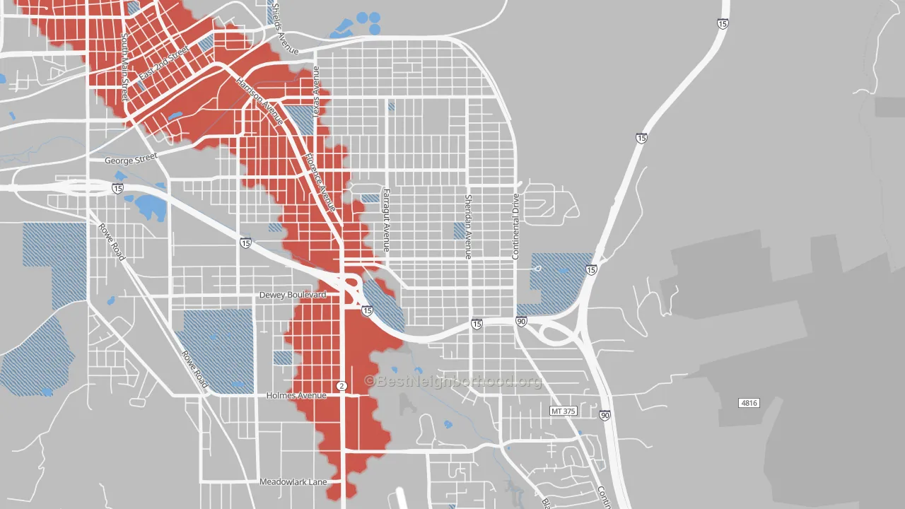 Transit Grade map of Floral Park, Butte, MT