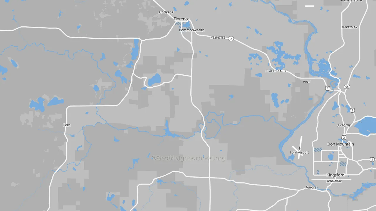 Transit Grade map of Florence County, WI