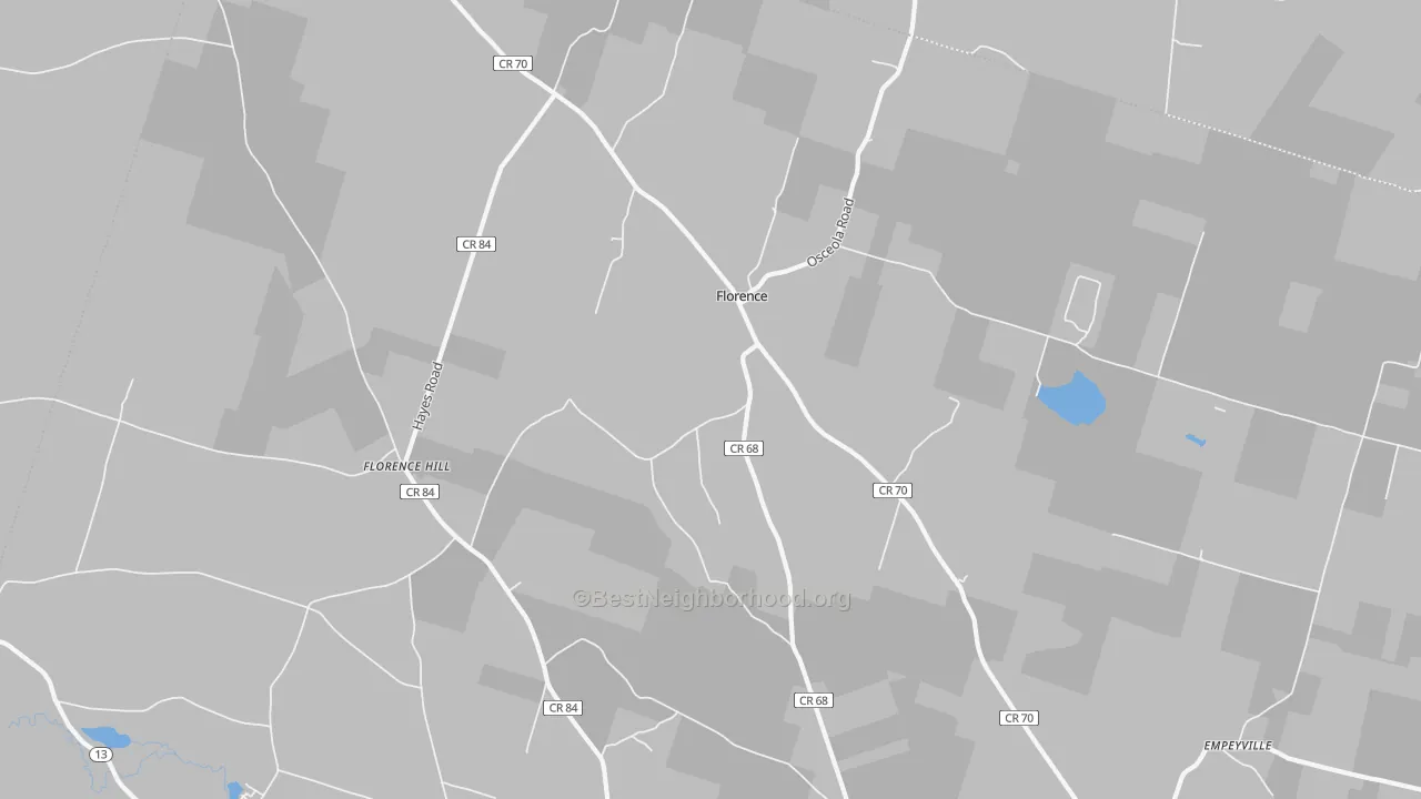Transit Grade map of Florence, NY