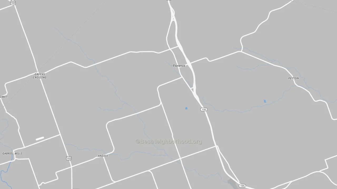 Transit Grade map of Florence, TX