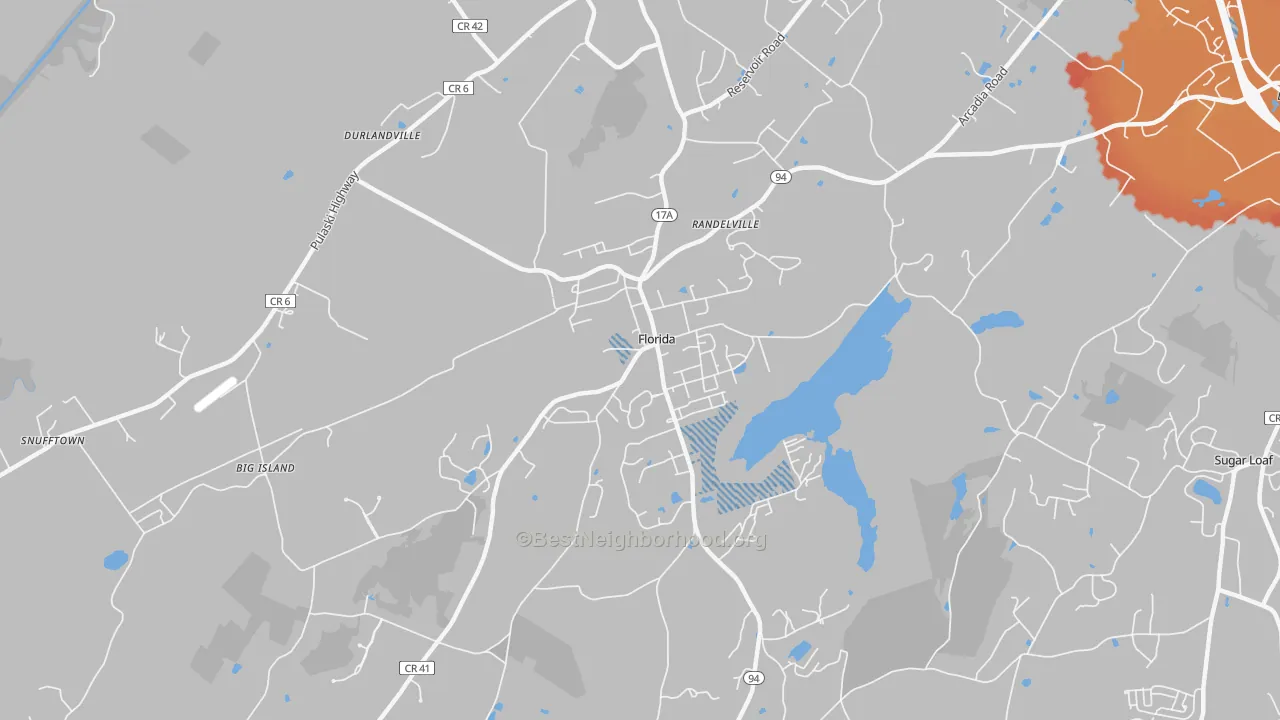 Transit Grade map of Florida, NY