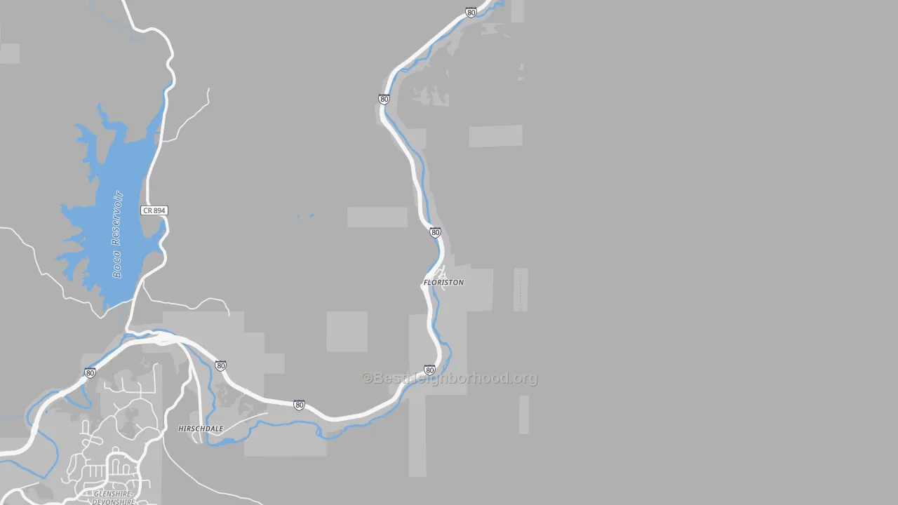 Transit Grade map of Floriston, CA