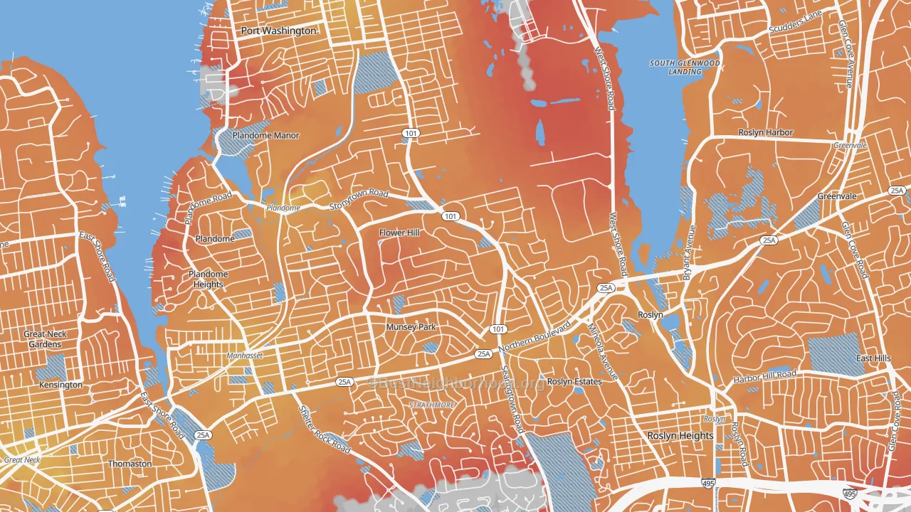 Transit Grade map of Flower Hill, NY